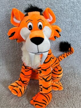 BJ Toy Co Orange Tiger 18” Plush Saber Tooth Stuffed Animal‎